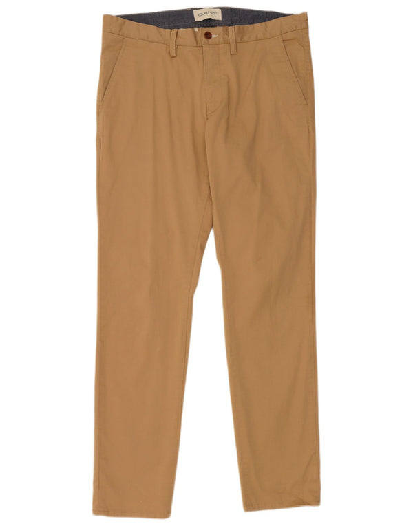 Gant Herren Slim Fit Chinohose W34 L32 Beige Baumwolle