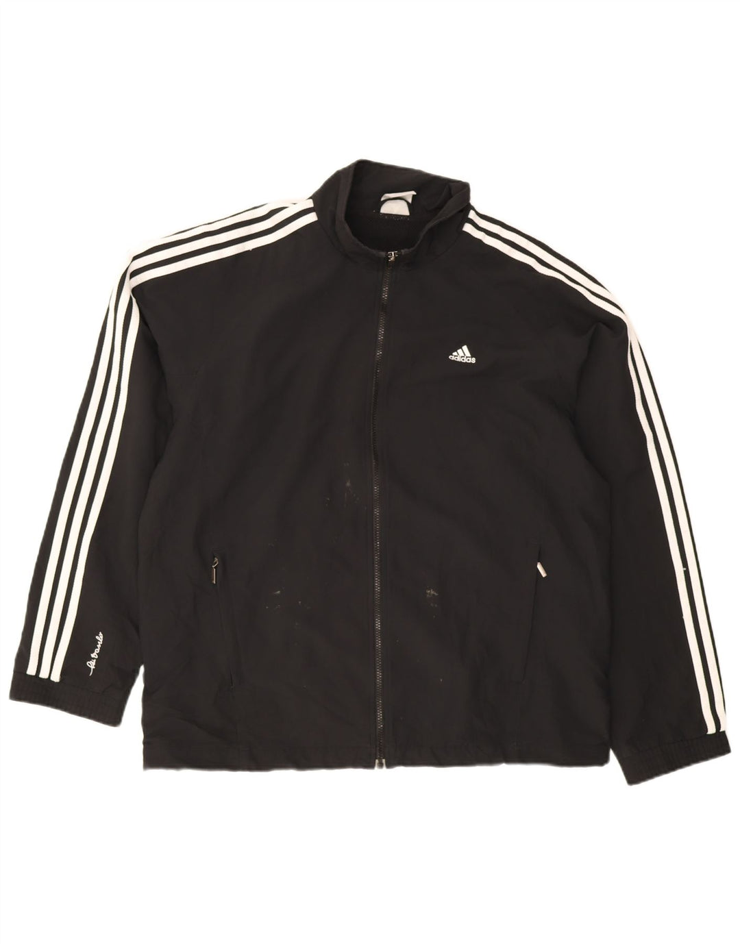 Adidas Herren Trainingsanzug Top Jacke UK 44/46 Large Schwarz Polyester