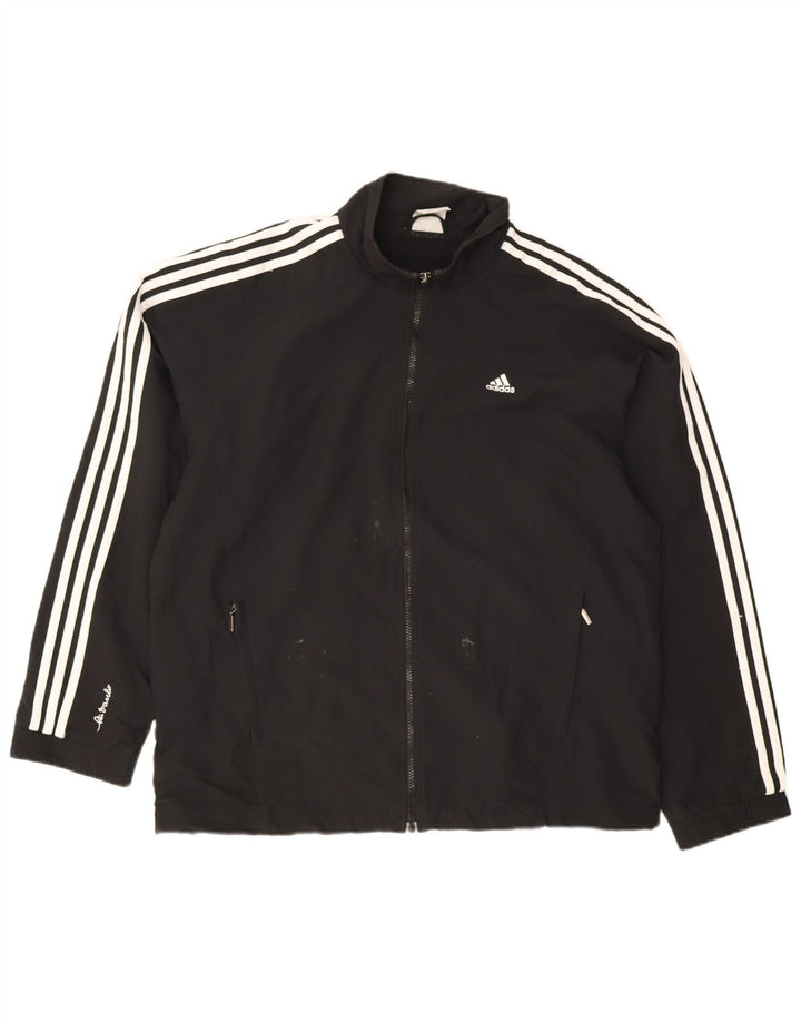 Adidas Herren Trainingsanzug Top Jacke UK 44/46 Large Schwarz Polyester