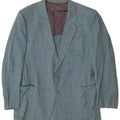 Nino Cerruti Herren-Blazer mit 2 Knöpfen, IT 54, 2XL, blau karierte Baumwolle