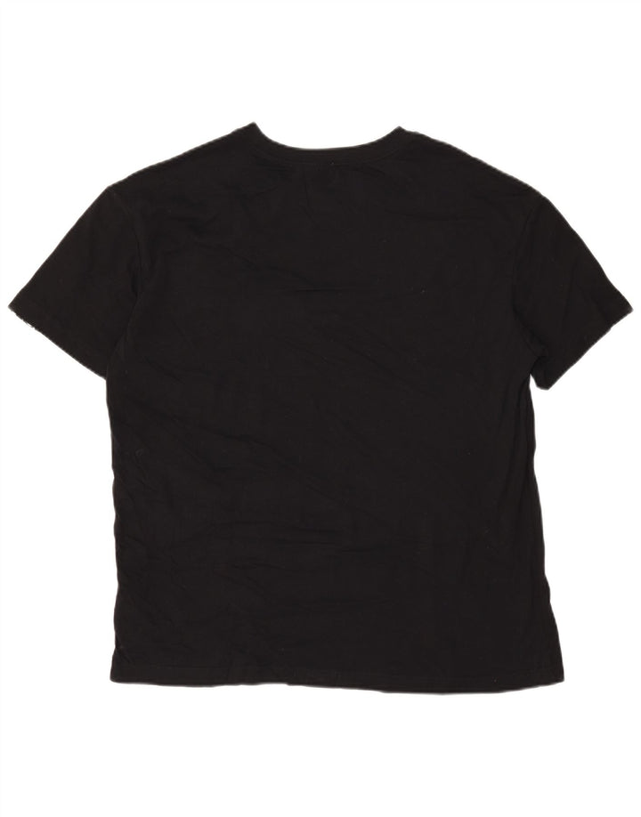 Nike Herren-T-Shirt mit Grafik, mittelgroß, schwarze Baumwolle