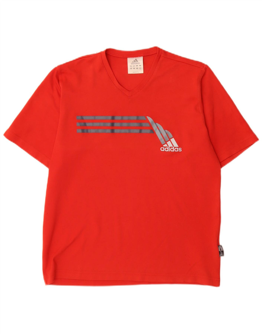 Adidas Herren Climalite T-Shirt Top UK 40/42 Mittelrotes Polyester