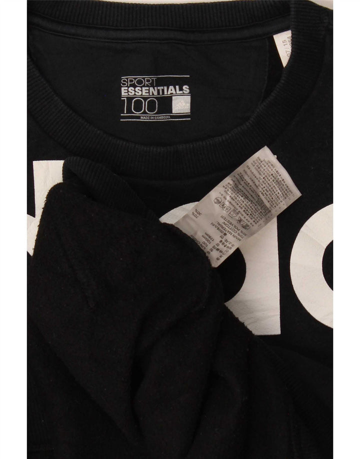 Adidas Herren Grafik-Sweatshirt-Pullover, mittelschwarz, Baumwolle