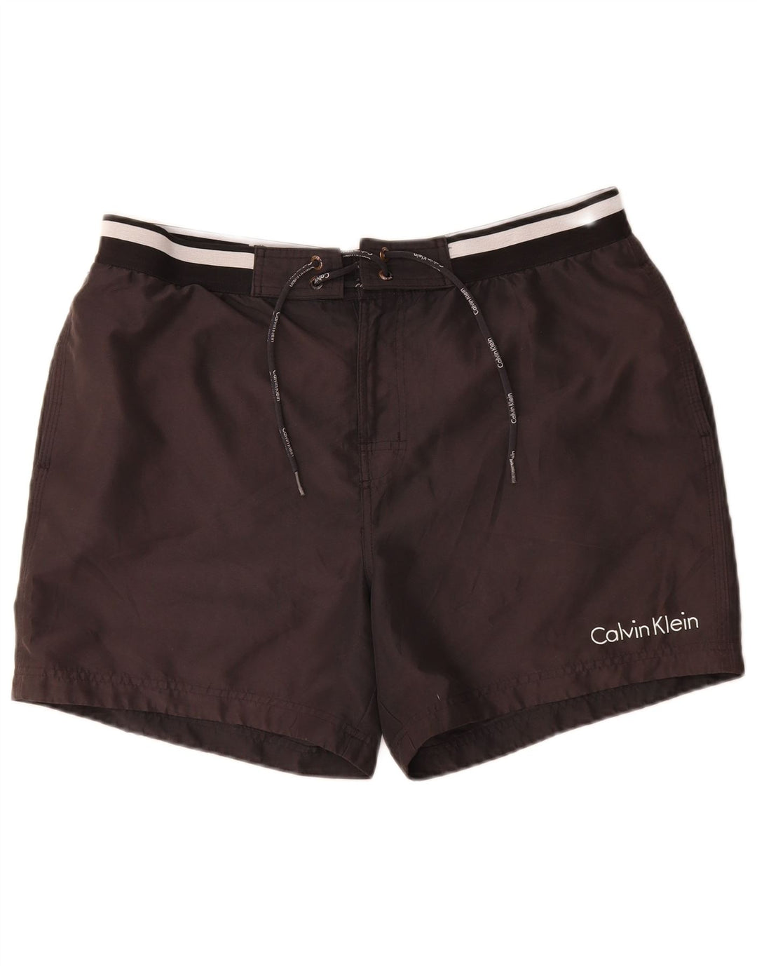 Calvin Klein Herren-Badeshorts mit Grafik, groß, aus schwarzem Polyester