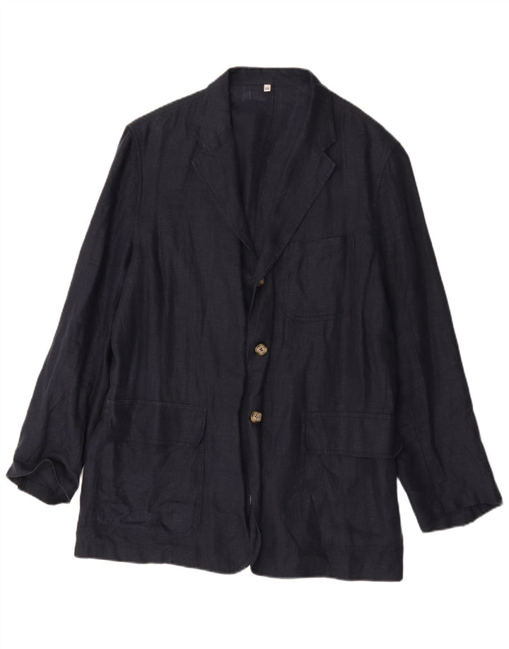 Boggi Herren-Blazer mit 3 Knöpfen, IT 50, Größe L, Marineblau