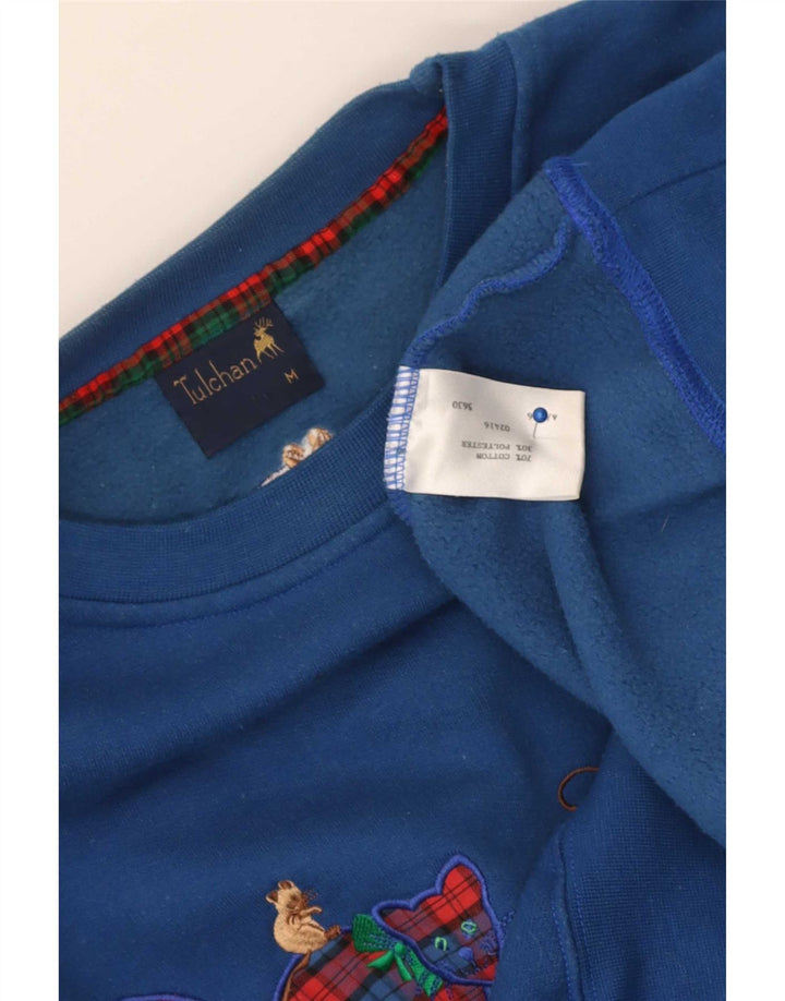 Tulchan Herren-Sweatshirt mit Grafik, mittelblaue Baumwolle
