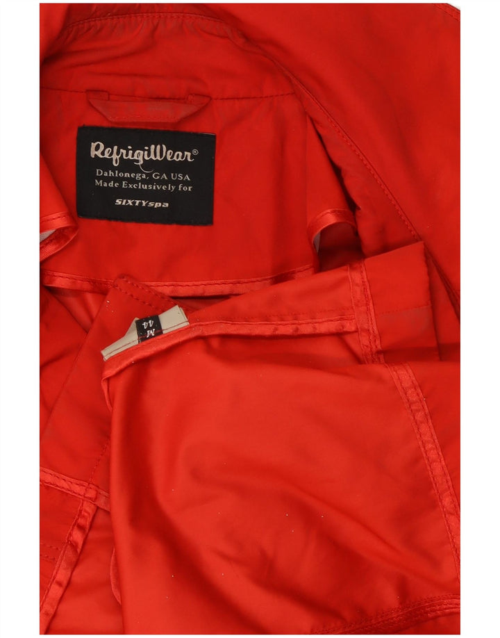 Refrigiwear Damen Crop Bomberjacke IT 44 Mittelrotes Polyester