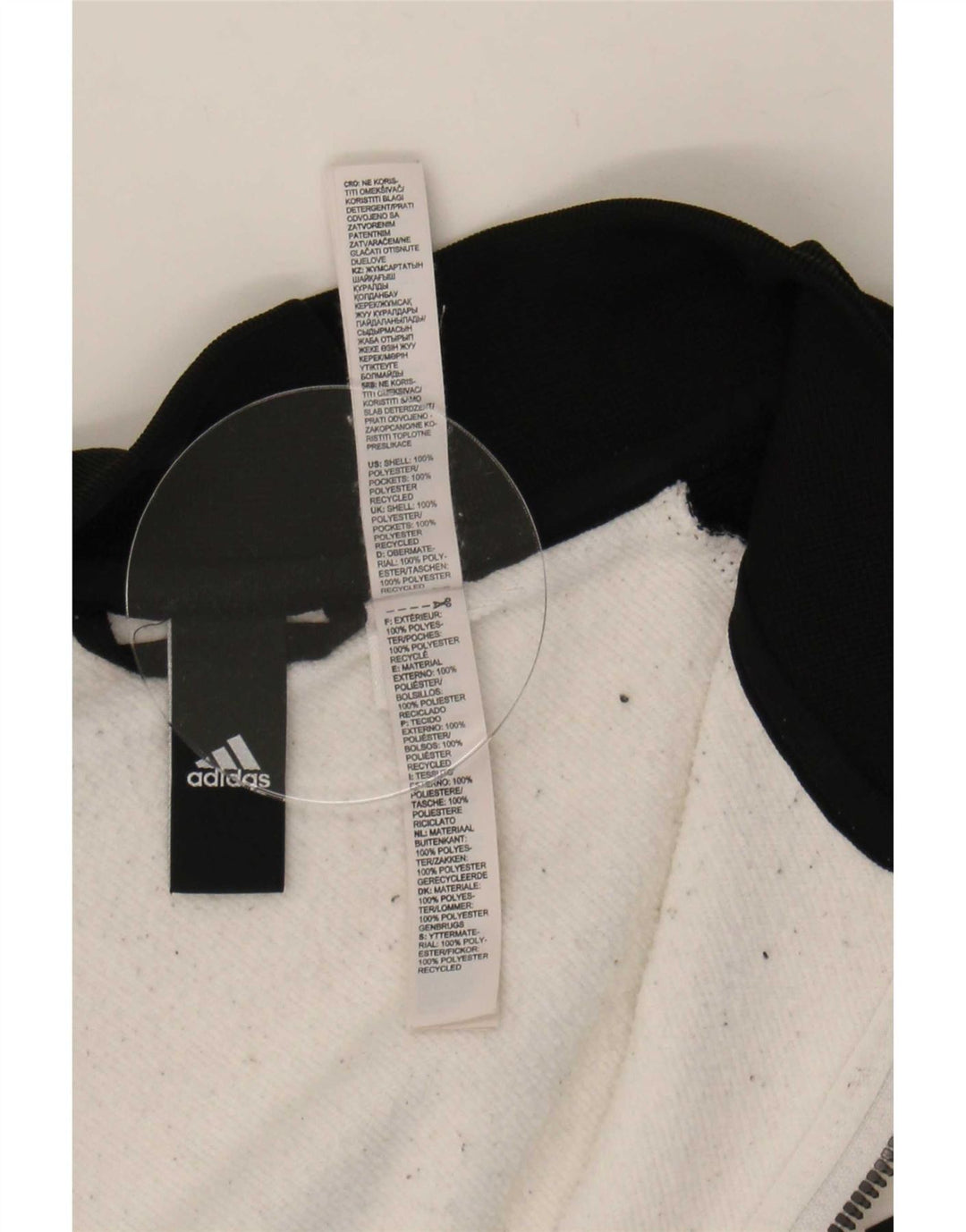 Adidas Herren Trainingsanzug Top Jacke UK 48/50 XL Weiß Colourblock Polyester