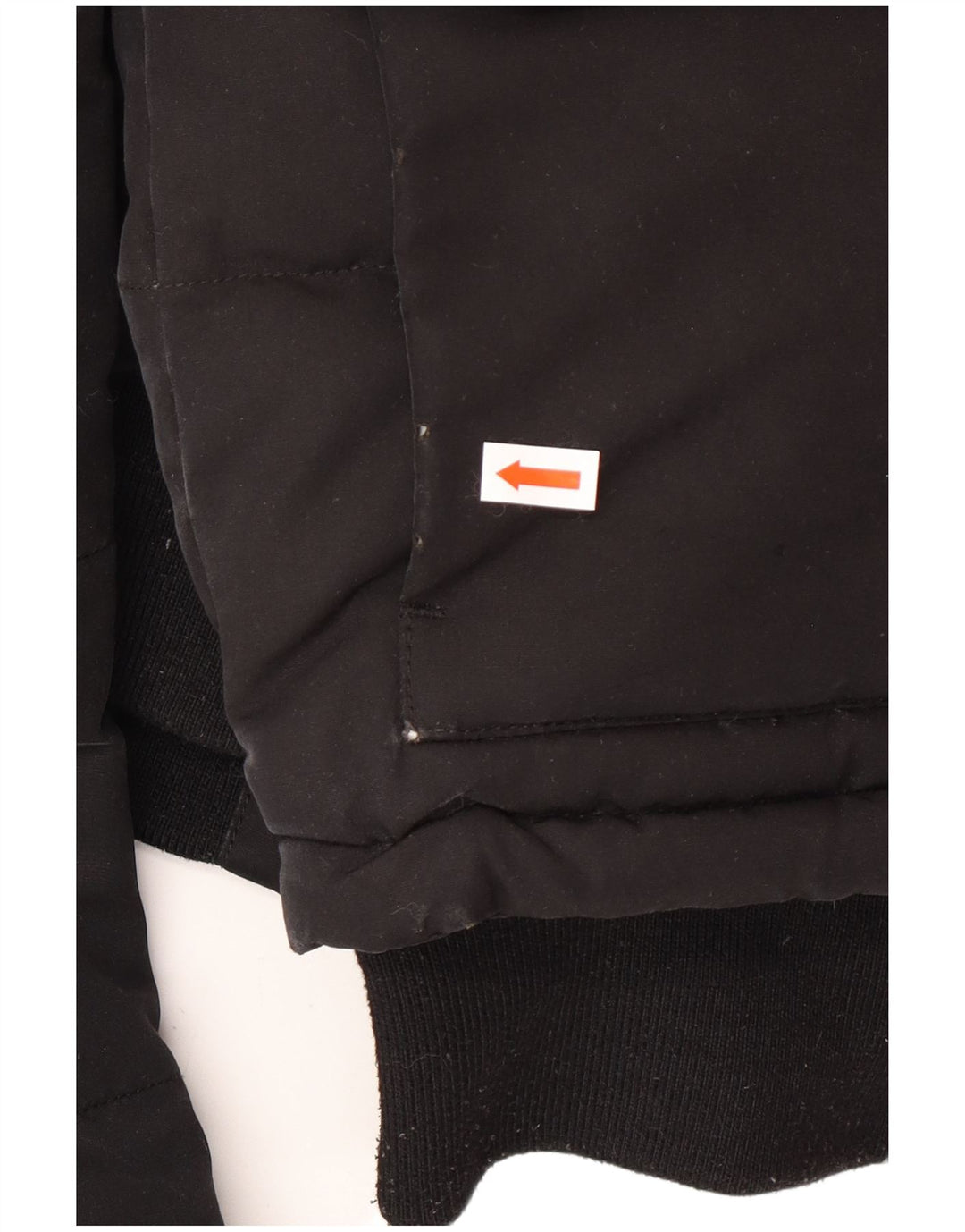 Superdry Womens Hooded Loose Fit Wattierte Jacke UK 10 Small Schwarz Winter