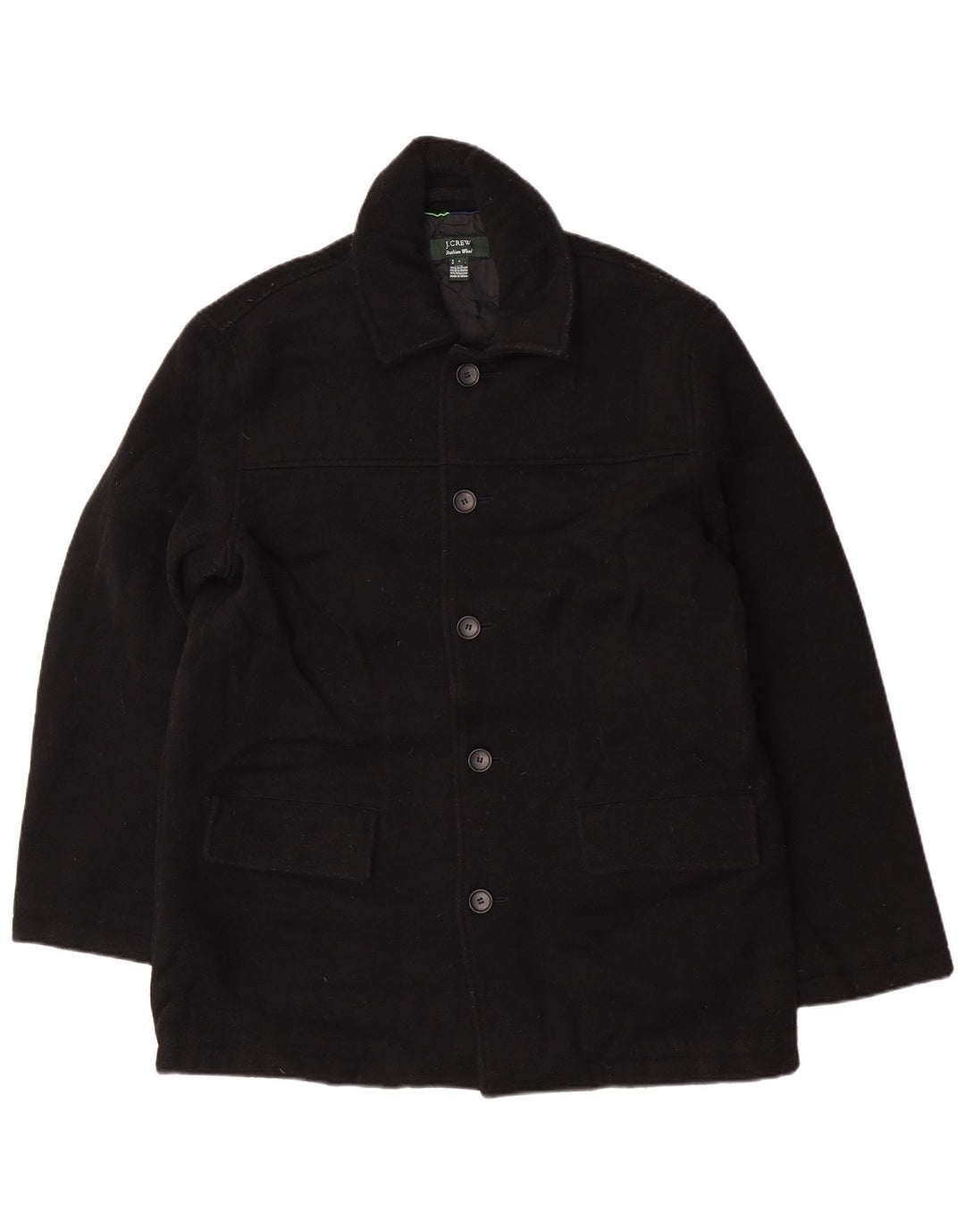J. Crew Herrenmantel UK 40 Große schwarze Wolle