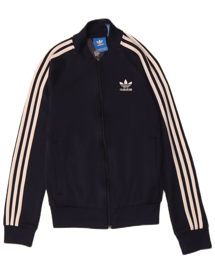Adidas Herren-Trainingsanzug-Oberteil, Jacke, Größe S, Marineblau, Polyester