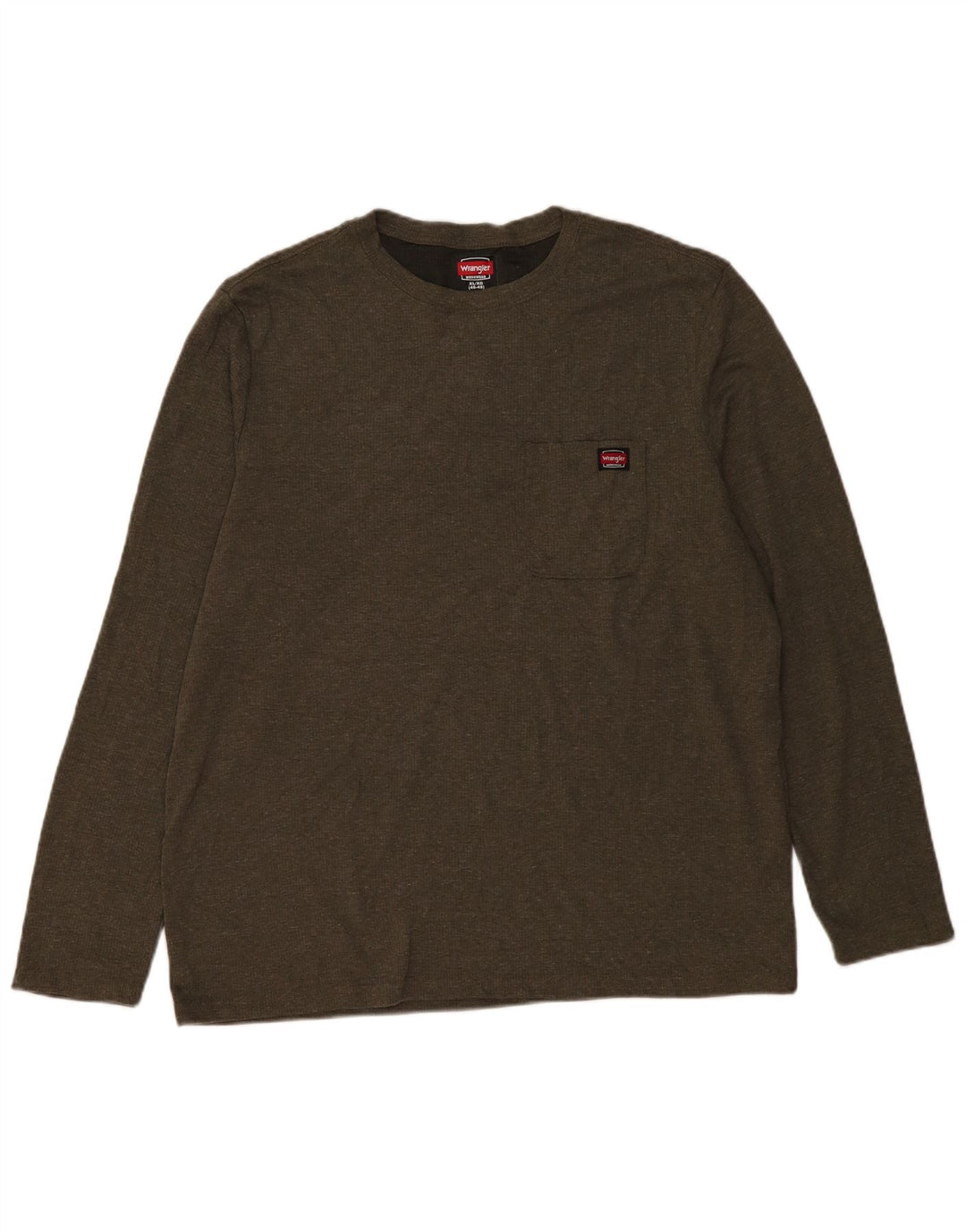 WRANGLER Mens Top Long Sleeve XL Khaki Polyester