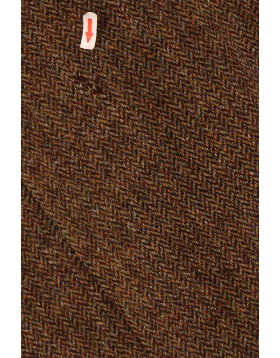 Harris Tweed Herren-Blazer mit 2 Knöpfen, UK 40, große braune Wolle mit Fischgrätenmuster