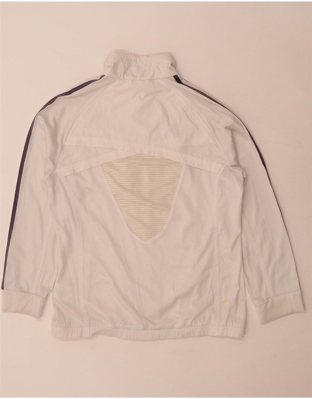 Adidas Damen Climalite Trainingsanzug Top Jacke UK 14 Large Weiß Polyester