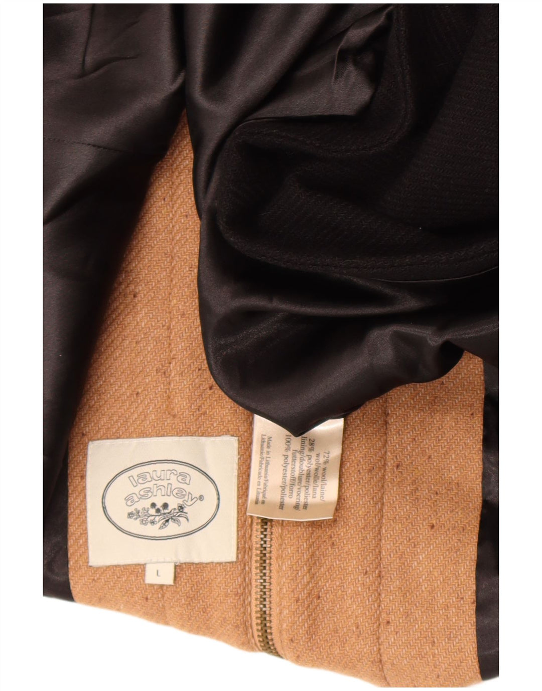 Laura Ashley Damen Poncho-Mantel UK 16 Große schwarze Colourblock-Wolle