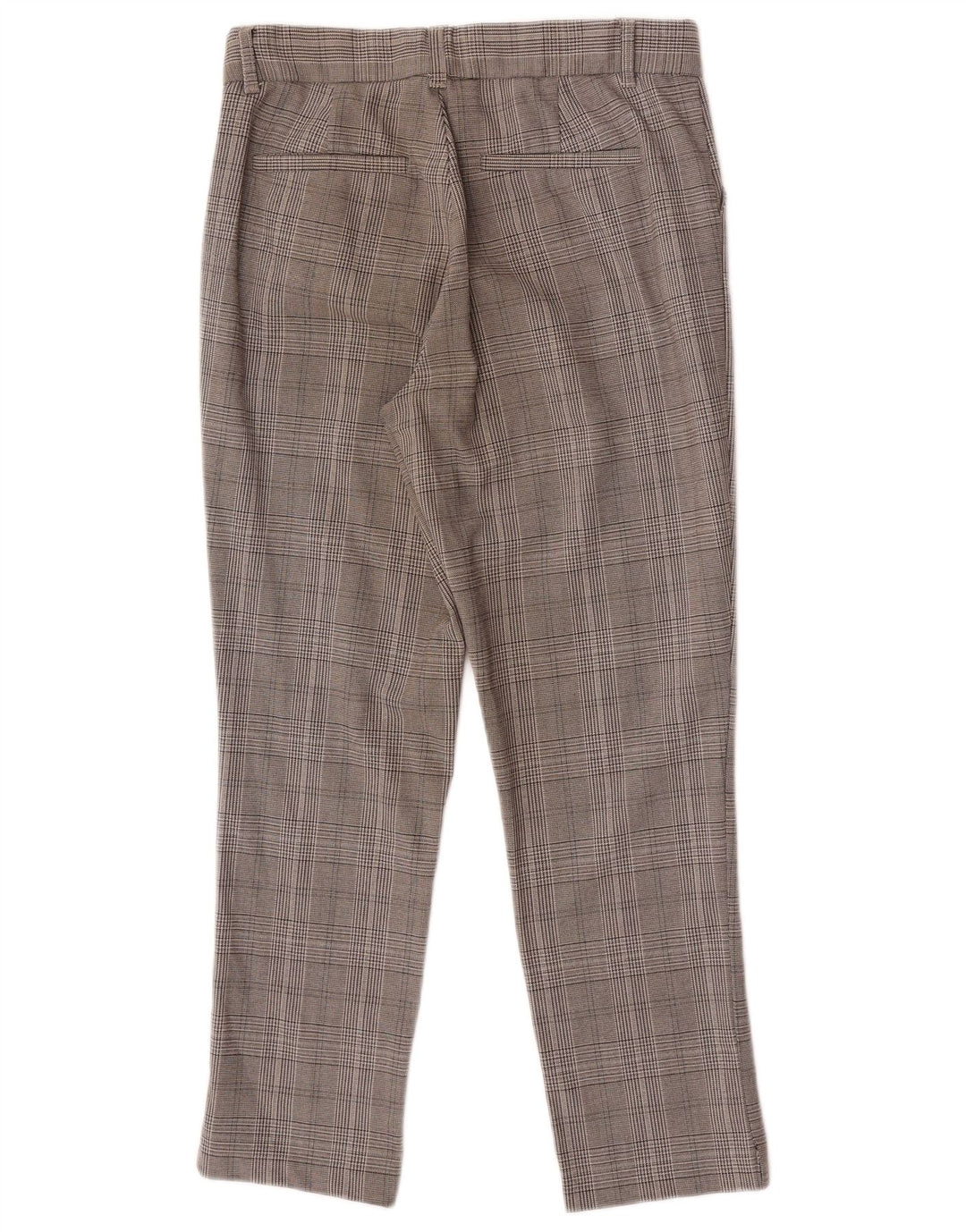 Zara Slim Chino-Hose für Damen, Größe S, W26, L25, grau kariert