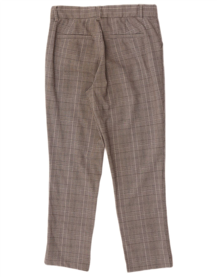 Zara Slim Chino-Hose für Damen, Größe S, W26, L25, grau kariert