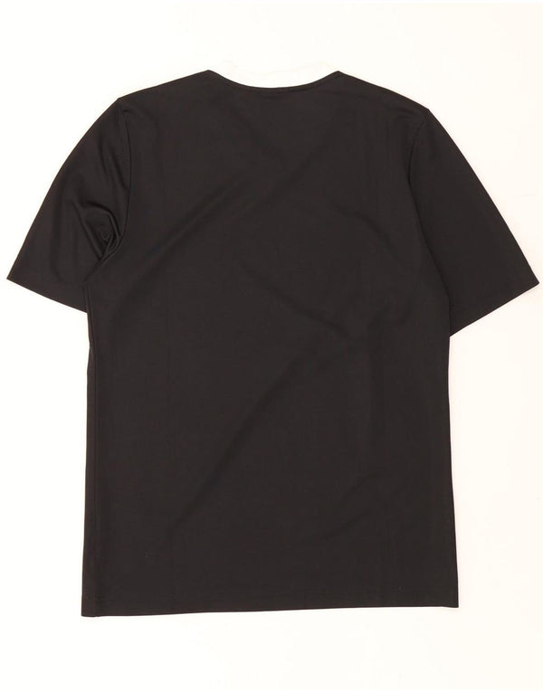ADIDAS Aeroready T-Shirt-Oberteil für Mädchen, 15–16 Jahre, schwarzes Colourblock-Polyester