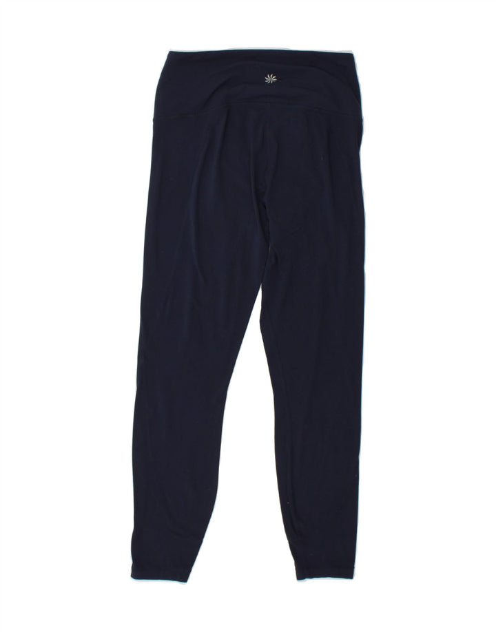 ATHLETA Womens Leggings UK 10 Small Navy Blue Nylon Vintage Athleta and Second-Hand Athleta from Messina Hembry 