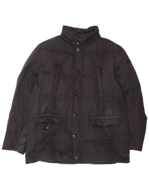 TRUSSARDI JEANS Herren Wattierte Jacke IT 56 3XL Schwarz Polyester