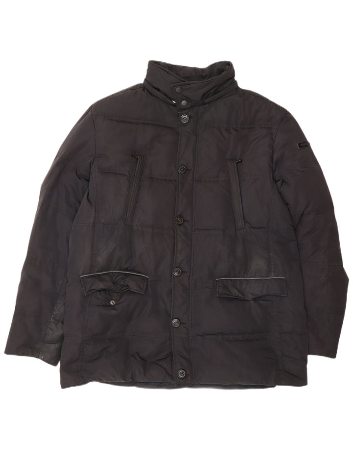 TRUSSARDI JEANS Herren Wattierte Jacke IT 56 3XL Schwarz Polyester