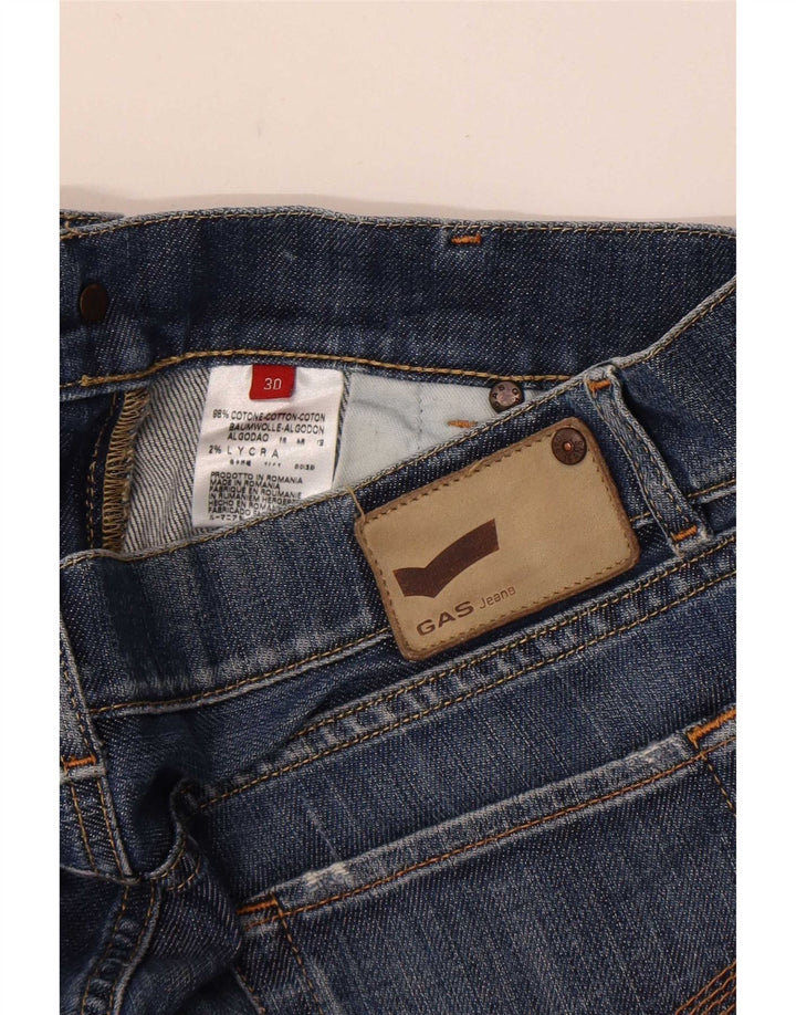 Gas Damen Bootcut Jeans W30 L32 Blaue Baumwolle
