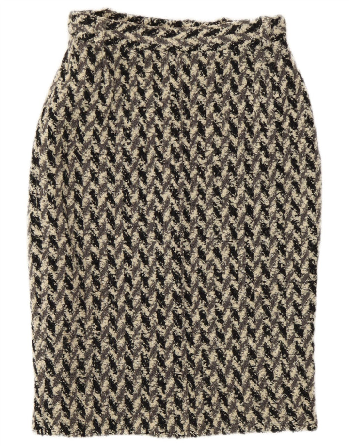 Basile Damen Bleistiftrock IT 42 Medium W28 Mehrfarbige geometrische Wolle