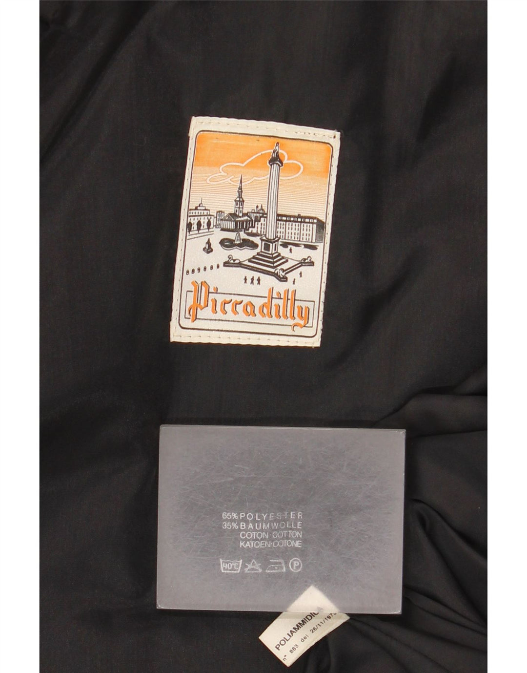 Piccadilly Damenmantel UK 10 Small Schwarz Polyester