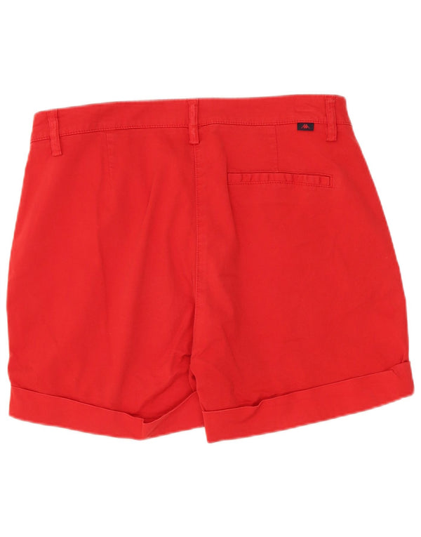 Kappa Womens Perfect Fit Chino Shorts IT 44 Medium W30 Rote Baumwolle