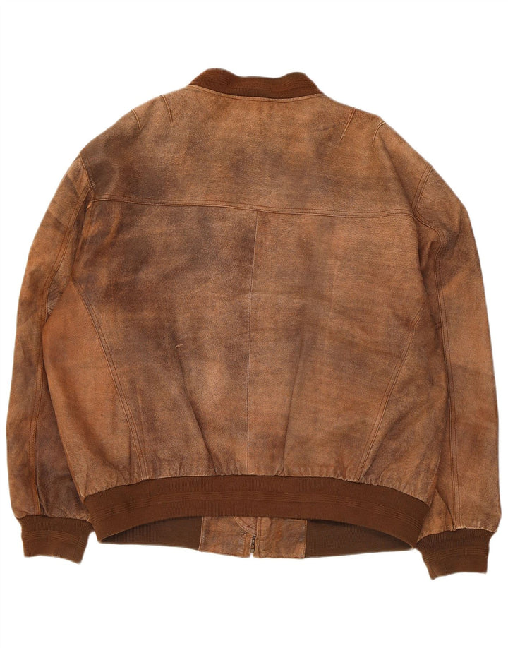 Vintage Herren Lederjacke UK 42 XL Braunes Leder