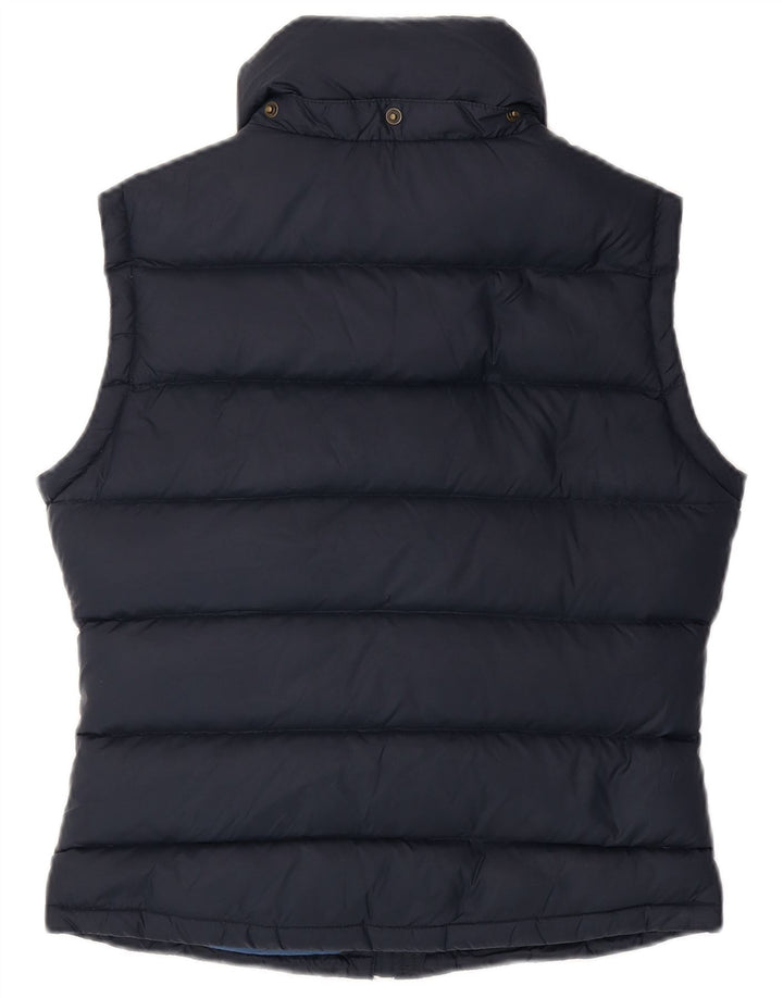 JACK WILLS Damen-Übergröße, gepolsterte Weste, UK 10, Größe S, marineblaues Nylon