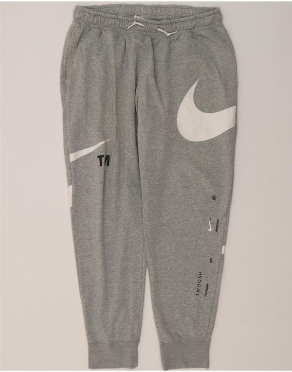 Nike Herren-Trainingshose mit Swoosh-Grafik und Jogginghose, XL, grau gefleckte Baumwolle