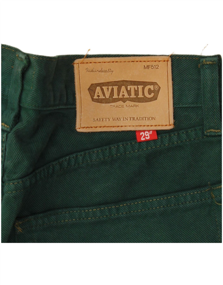 Aviatic Damen High Rise Straight Jeans W29 L33 Grün