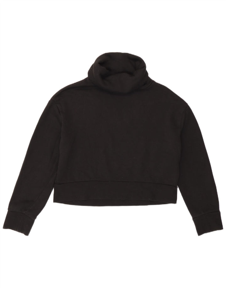Zara Damen-Pullover, übergroßer Crop-Sweatshirt, Gr. 10, Größe S, Schwarz, Baumwolle