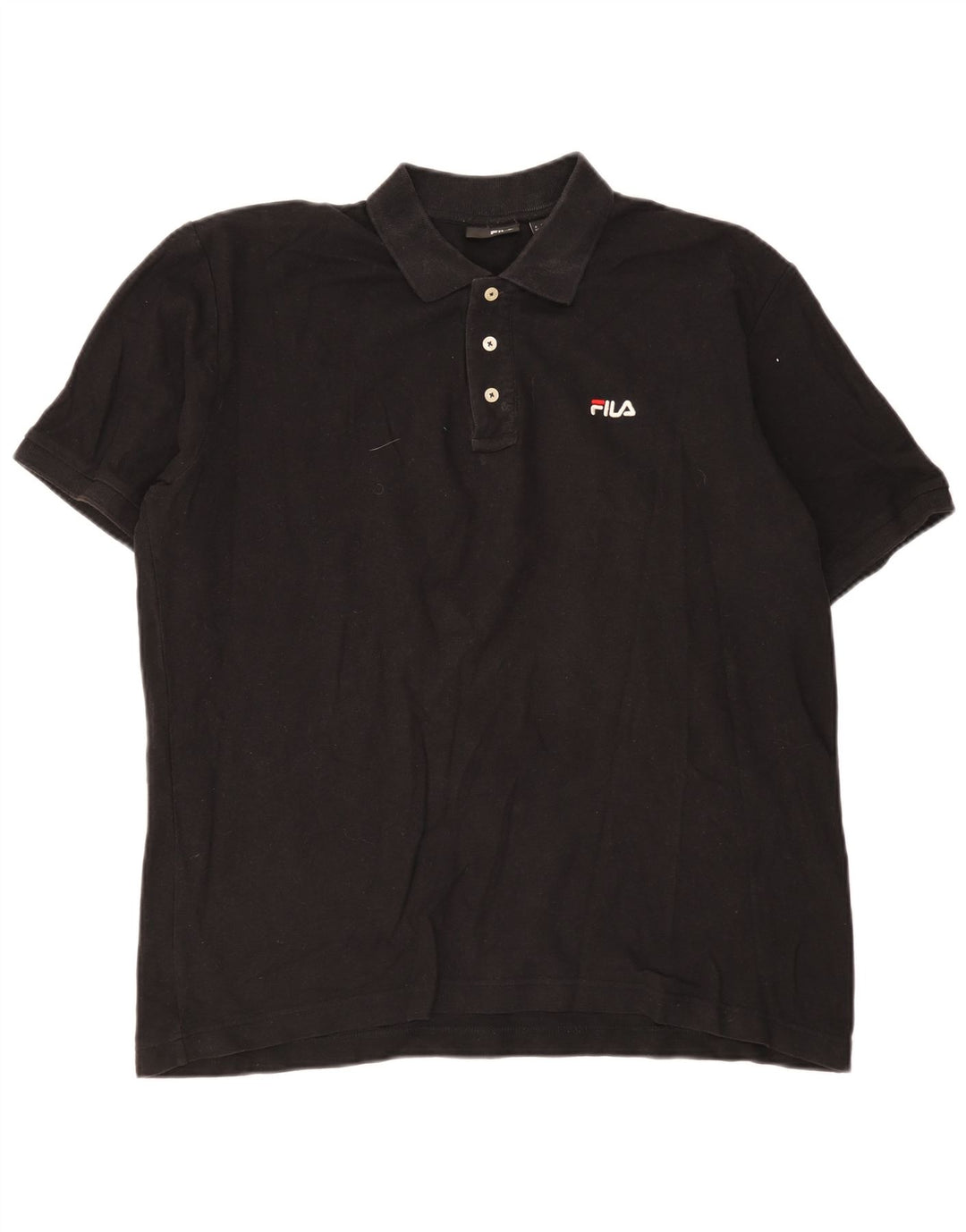 Fila Herren Poloshirt XL Schwarz Baumwolle