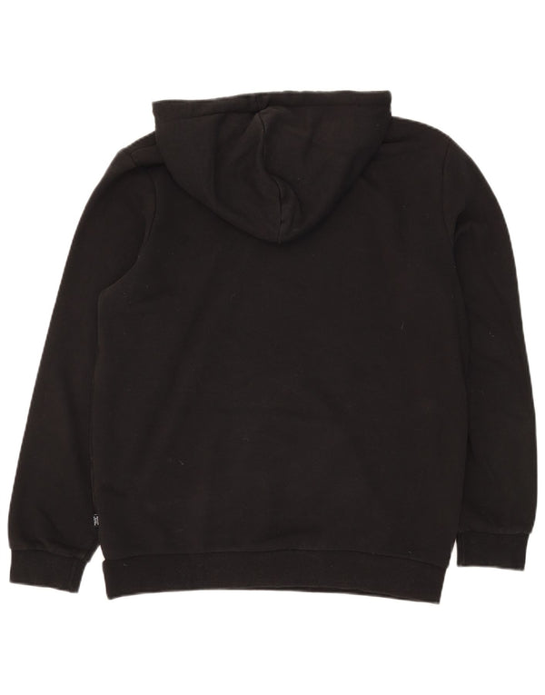 Puma Herren Grafik-Hoodie-Pullover aus mittelschwarzer Baumwolle