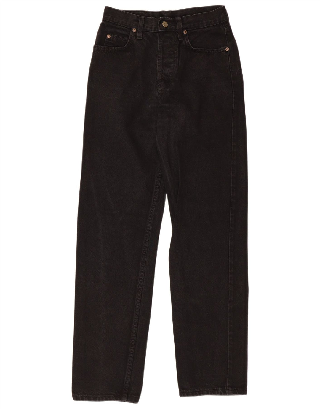 LEE Damen Straight Jeans W36 L30 Schwarze Baumwolle