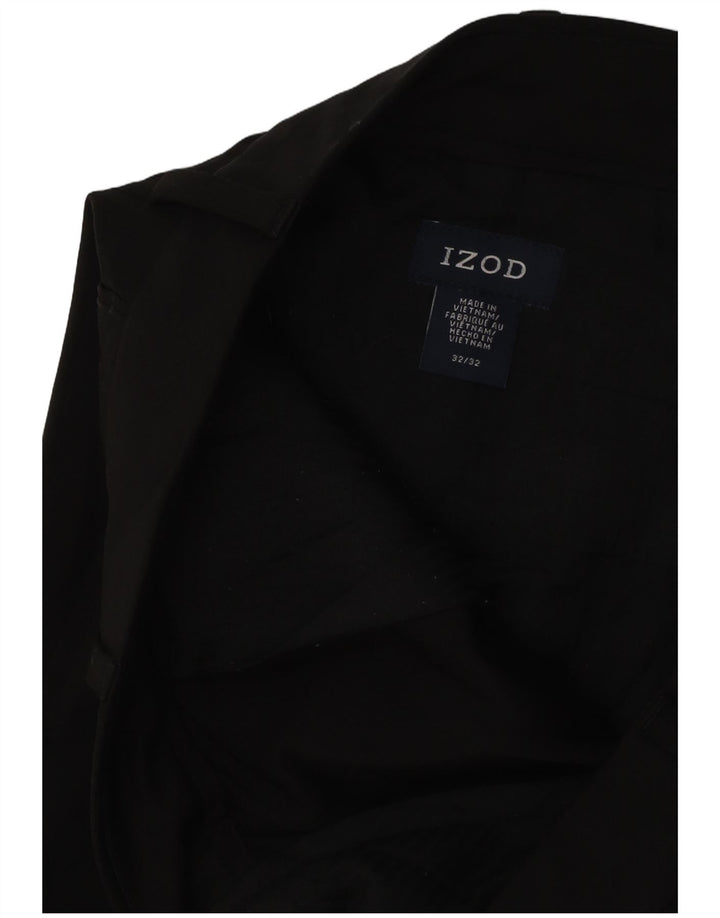IZOD Herren gerade Chinohose W32 L29 Schwarz
