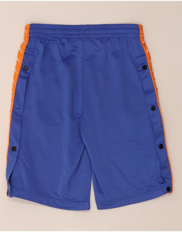 Kappa Grafik-Sportshorts für Jungen, 13–14 Jahre, blaues Farbblock-Polyester