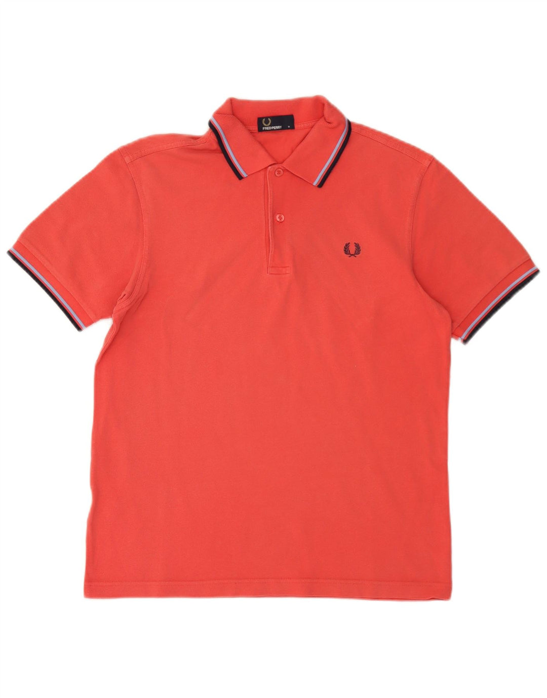 Fred Perry Herren-Poloshirt aus mittelroter, gestreifter Baumwolle