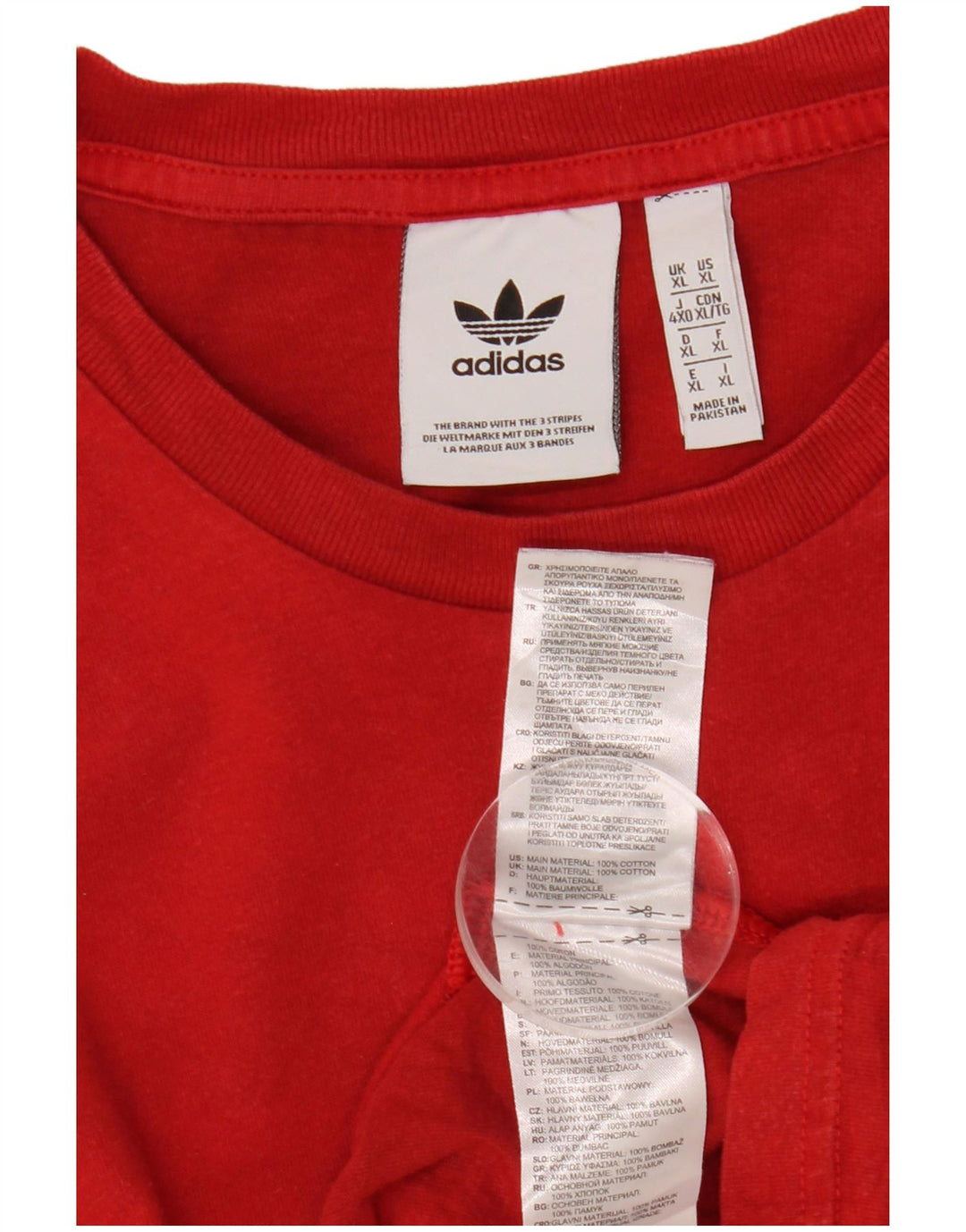 Adidas Herren Grafik T-Shirt Top XL Rot Baumwolle