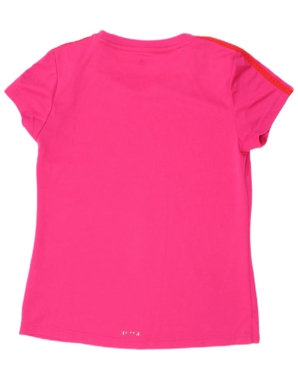 Adidas Mädchen Aeroready T-Shirt Top 11-12 Jahre Rosa Polyester