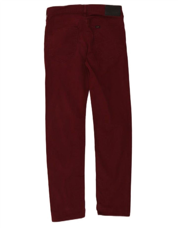 LEE Herren Daren Zip Fly Slim Jeans W30 L32 Burgund Baumwolle
