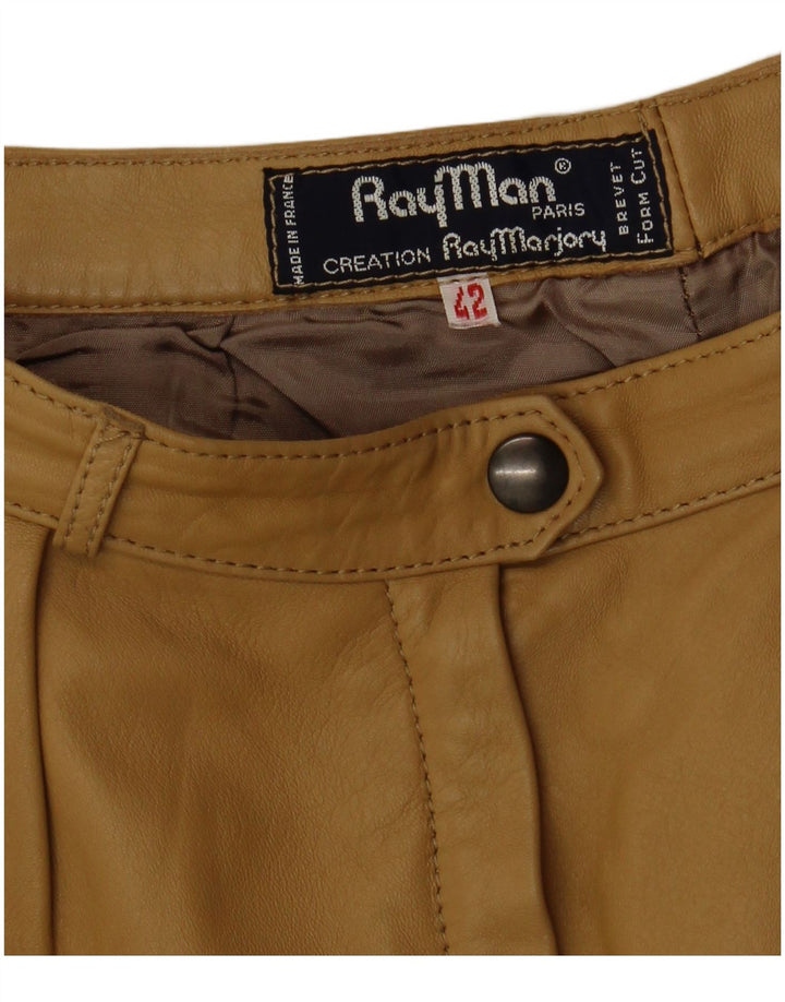 RAY MARJORY Damen-Lederhose mit Zapfen IT 42 Medium W28 L30 Khaki