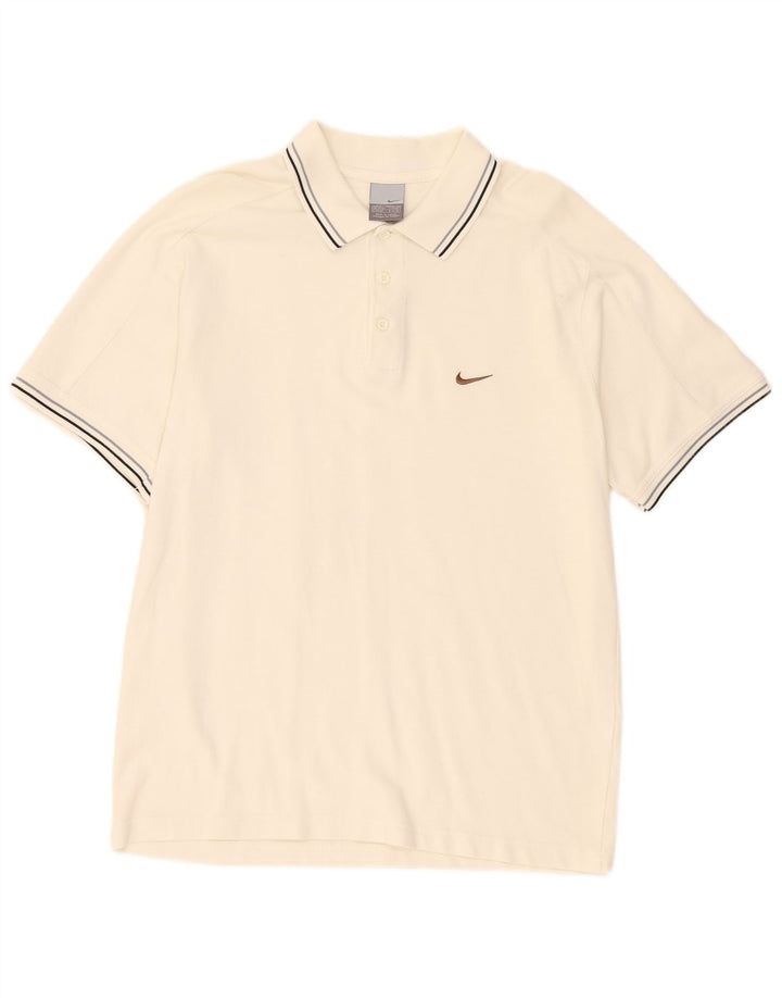 Nike Herren Poloshirt UK 39/41 Medium Weiß