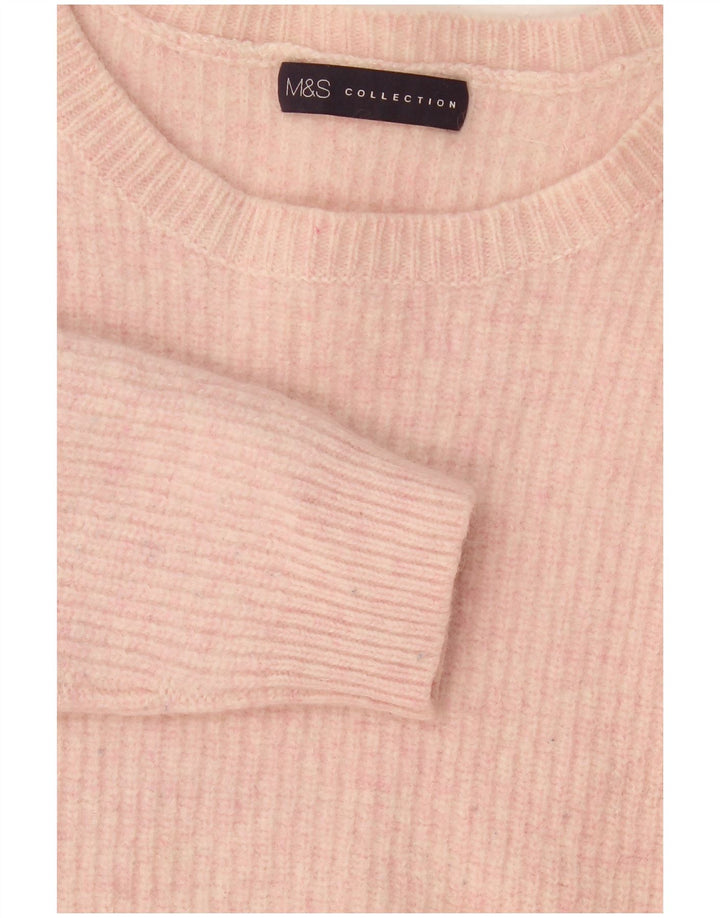 Marks & Spencer Damen-Pullover mit U-Boot-Ausschnitt, Gr. 14, Mittelrosa