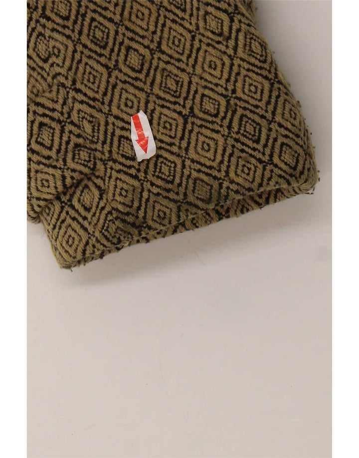 Vintage Damen Pea Coat UK 12 Medium Beige Argyle/Diamant Schurwolle