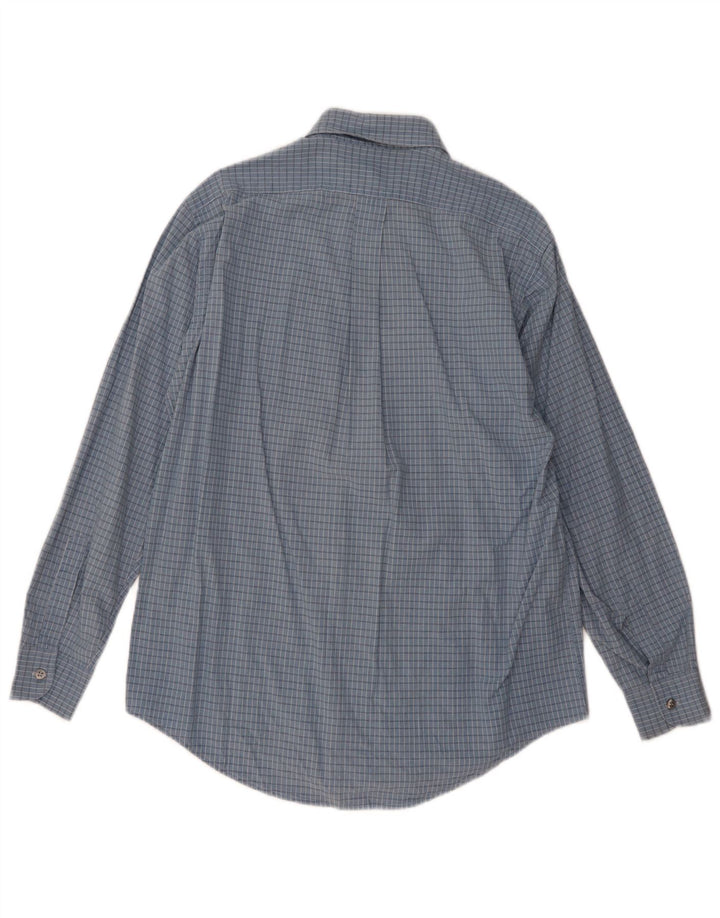 Trussardi Herrenhemd, groß, blau, kariert