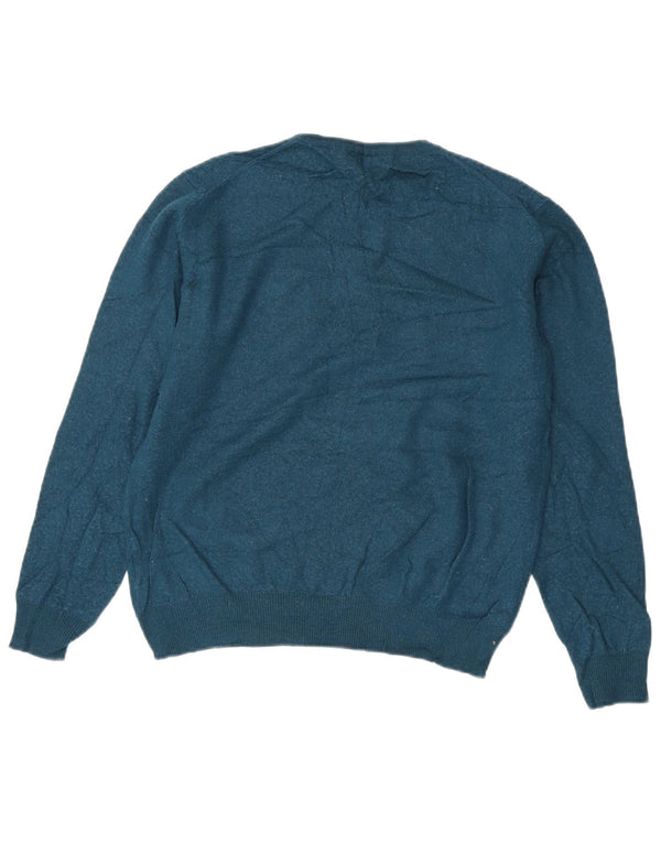 Calvin Klein Jeans Damen-Pullover mit Rundhalsausschnitt, UK 16, große blaue Wolle