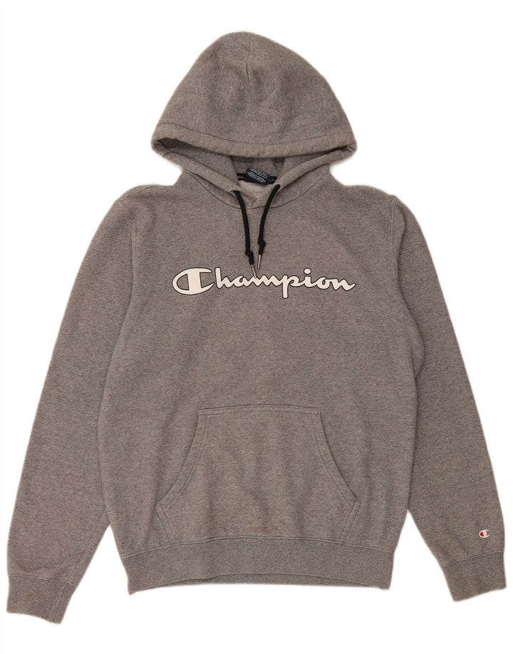 Champion Herren-Kapuzenpullover mit Grafik, mittelgrau gesprenkelte Baumwolle